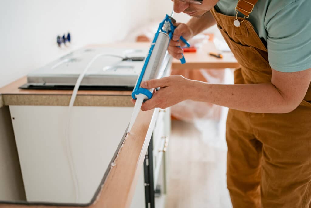 Choosing the right adhesive for your kitchen remodel with leech adhesive.